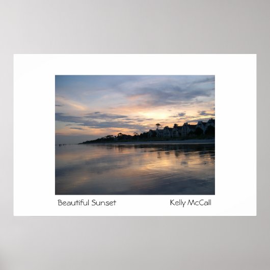 Mooie zonsondergang poster (Voorkant)
