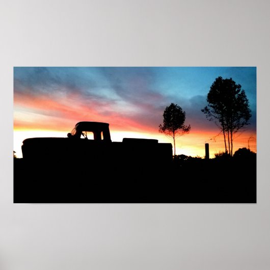 Mooie zonsondergang poster (Voorkant)