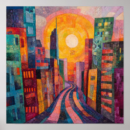 Mooie Zonsondergang Reflectie Muurkunst Condo Deco Poster