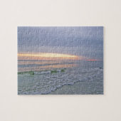 Mooie zonsondergang rond het eiland Oak Legpuzzel (Horizontaal)