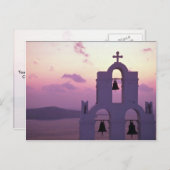 Mooie zonsondergang: Santorini Fira bij zonsonderg Briefkaart (Voorkant / Achterkant)