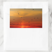 Mooie Zonsondergang Schilderachtig Landschap Fotog Rechthoekige Sticker (Tas)