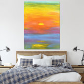 Mooie zonsondergang tinten canvas afdruk (Insitu (Slaapkamer))