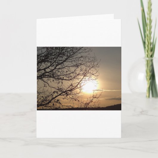 Mooie zonsondergang van de groet met branchevers kaart (Voorkant)