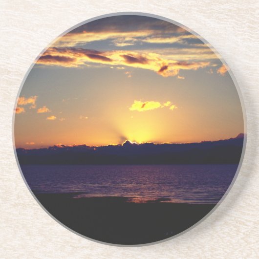 Mooie zonsondergang zandsteen onderzetter (Voorkant)