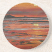 Mooie zonsondergang zandsteen onderzetter (Voorkant)