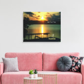 Mooie zonsondergang Zee Sky Beach Boat in Bali Cus Canvas Afdruk (Insitu (Woonkamer))