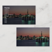 Mooie zonsondergang: Zonnebakken van nieuw gebouwd Visitekaartje (Voorkant / Achterkant)