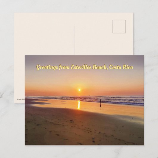 Mooie zonsopgang bij Esterillos Beach, Costa Rica Briefkaart (Voorkant / Achterkant)
