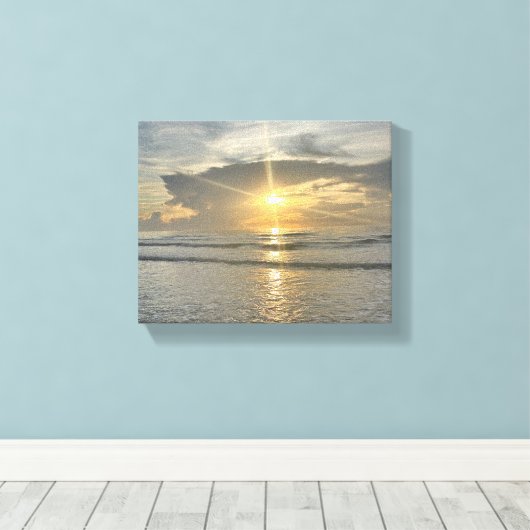 Mooie zonsopgang canvas afdruk (Insitu (Houten vloer))