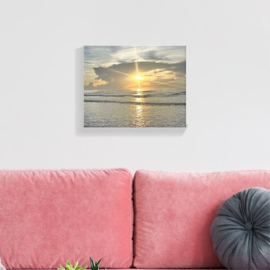 Mooie zonsopgang canvas afdruk (Insitu (Woonkamer))