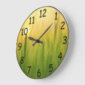 Mooie zonsopgang in een Barley Field Wall Clock Grote Klok (Hoek)