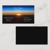 Mooie zonsopgang in het visitekaartje van de ruimt (Voorkant / Achterkant)