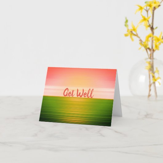 Mooie zonsopgang kaart (Gele Bloem)