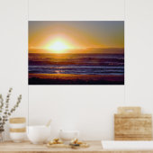 Mooie zonsopgang op de Seashore-foto Poster (Keuken)