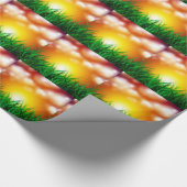 Mooie zonsopgang over een grasveld cadeaupapier (Hoek)