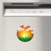 Mooie zonsopgang over een grasveld magneet (Insitu (Vaatwasser))