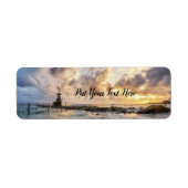 Mooie zonsopgang over het strand - Nusa Penida Bal Etiket (Voorkant)