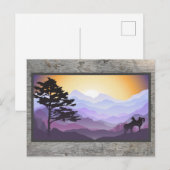 Mooie zonsopgang over landschapskunst in berggebie briefkaart (Voorkant / Achterkant)