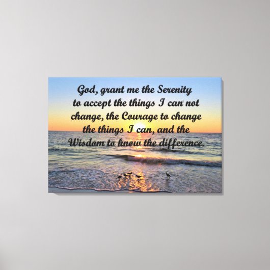 MOOIE ZONSOPGANG SERENITY GEBED CANVAS PRINT (Voorkant)