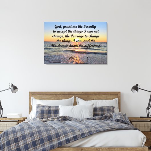 MOOIE ZONSOPGANG SERENITY GEBED CANVAS PRINT (Insitu (Slaapkamer))