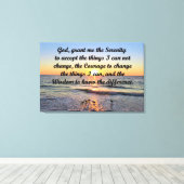 MOOIE ZONSOPGANG SERENITY GEBED CANVAS PRINT (Insitu (Houten vloer))