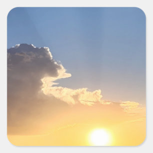 Mooie zonsopgang vierkante sticker