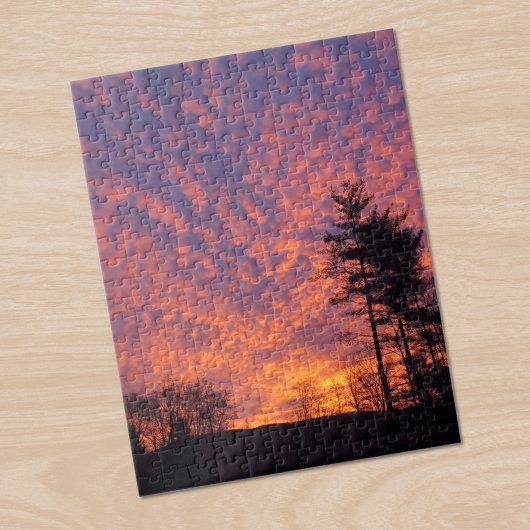 Mooie zonsopgang wolken foto legpuzzel