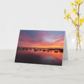 Mooie zonsopgangreflecties in Monterey Bay Kaart (Gele Bloem)