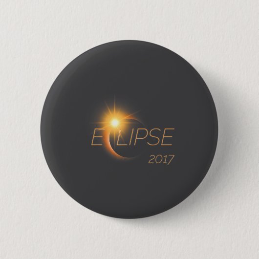 Mooie Zonsverduistering 2017 Grafisch Ronde Button 5,7 Cm (Voorkant)