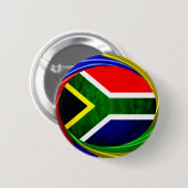 Mooie Zuid-Afrika Nationale vlag kleuren Motief Ronde Button 5,7 Cm (Voorkant /achterkant)