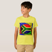 Mooie Zuid-Afrika Nationale vlag kleuren Motief T-shirt (Voorkant volledig)