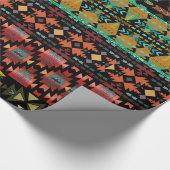 Mooie zuidwestelijke stijl gewatteerde look cadeaupapier (Hoek)