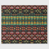 Mooie zuidwestelijke stijl gewatteerde look cadeaupapier (Vlak)