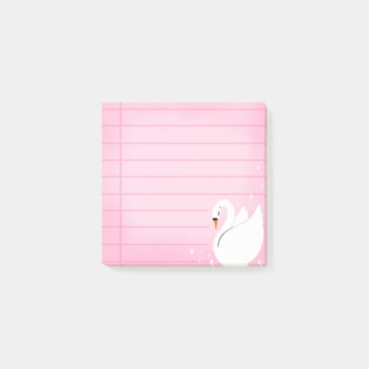 Mooie Zwaan Delicate Post-It Notities Post-it® Notes (Voorkant)