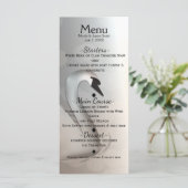 Mooie zwaan Elegant Custom Wedding Menu Kaart (Staand voorkant)
