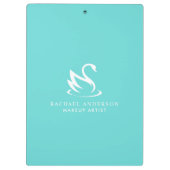 Mooie Zwaan Minimalistische Logo en Naam Klembord (Achterkant)