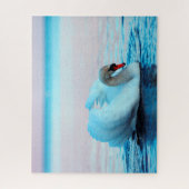 Mooie zwaan op het meer, Jigzaag Puzzle Legpuzzel (Verticaal)