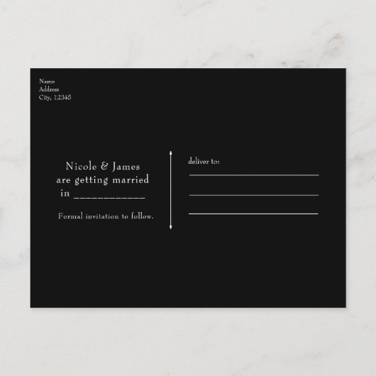 Mooie Zwaan Zilver Elegant Chic Save the Date Aankondigingskaart (Achterkant)