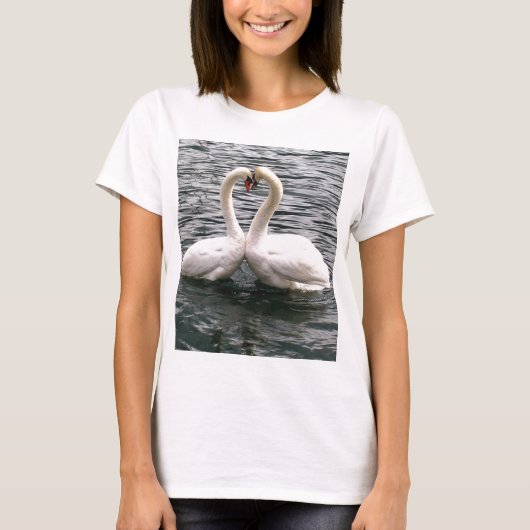 Mooie zwaanpaar t-shirt (Voorkant)
