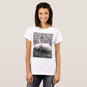 Mooie zwaanpaar t-shirt (Voorkant volledig)