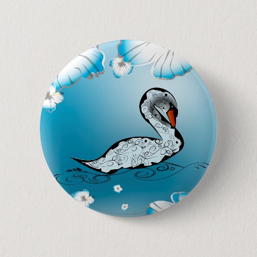 Mooie zwaluw ronde button 5,7 cm (Voorkant)