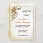 Mooie zwaluw vogels bruiloft uitnodiging (Voorkant / Achterkant)