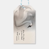Mooie Zwand White en Silver Elegant Custom Favor Cadeaulabel (Voorkant)