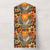 Mooie zwanen in liefde. all in one uitnodiging (Binnen)