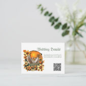 Mooie zwanen in liefde. informatiekaartje (Staand voorkant)