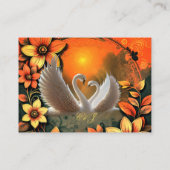 Mooie zwanen in liefde. informatiekaartje (Achterkant)