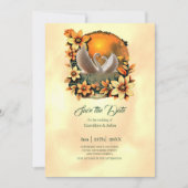 Mooie zwanen in liefde. save the date (Voorkant)