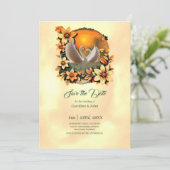 Mooie zwanen in liefde. save the date (Staand voorkant)