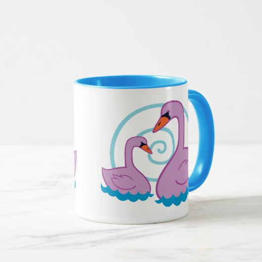 Mooie zwanen mok (Voorkant rechts)